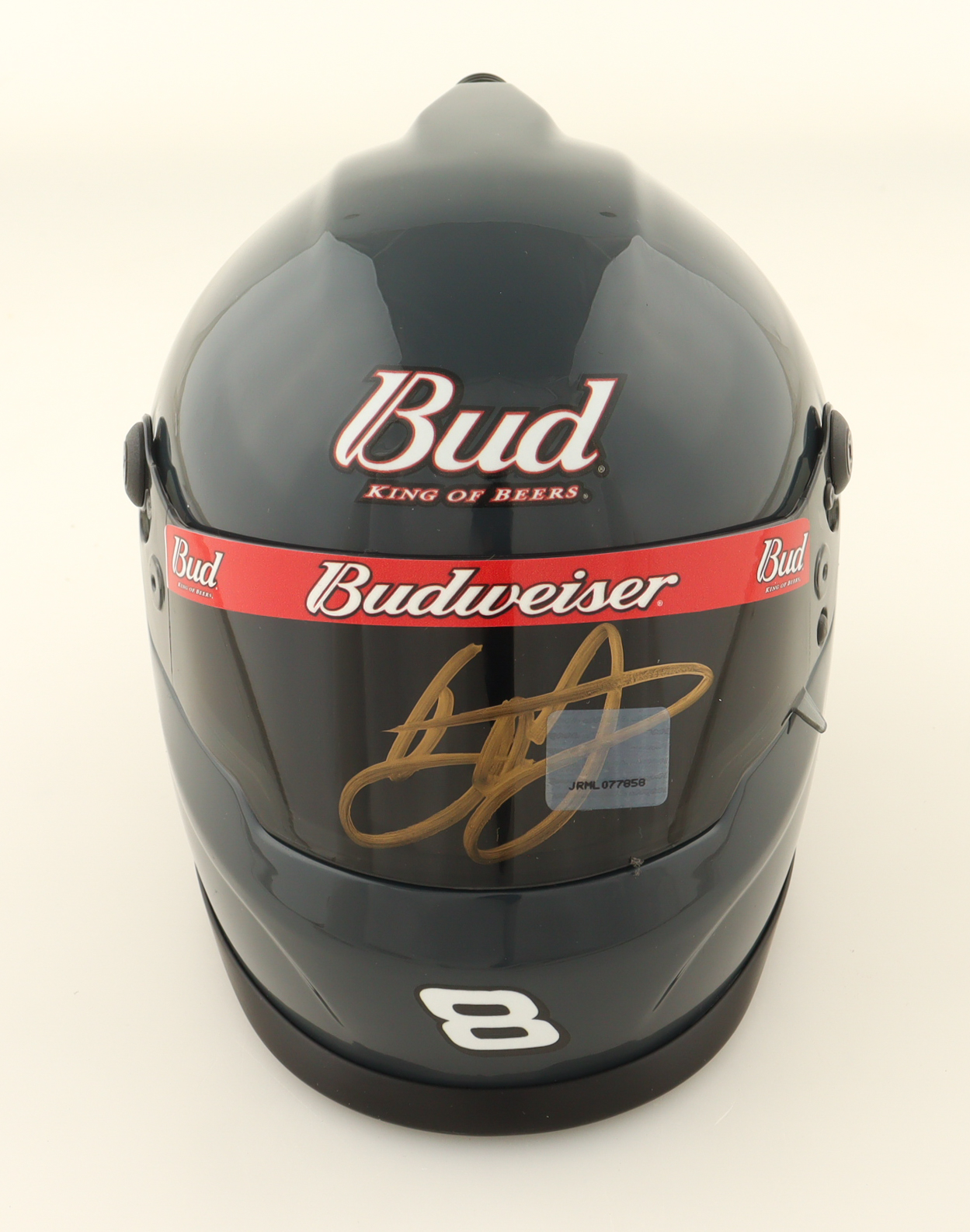Dale Earnhardt Jr. Signed Budweiser NASCAR Mini Helmet (JR Motorsports) at PristineAuction.com Dale Earnhardt Jr. Signed Budweiser NASCAR Mini Helmet (JR Motorsports) at PristineAuction.com