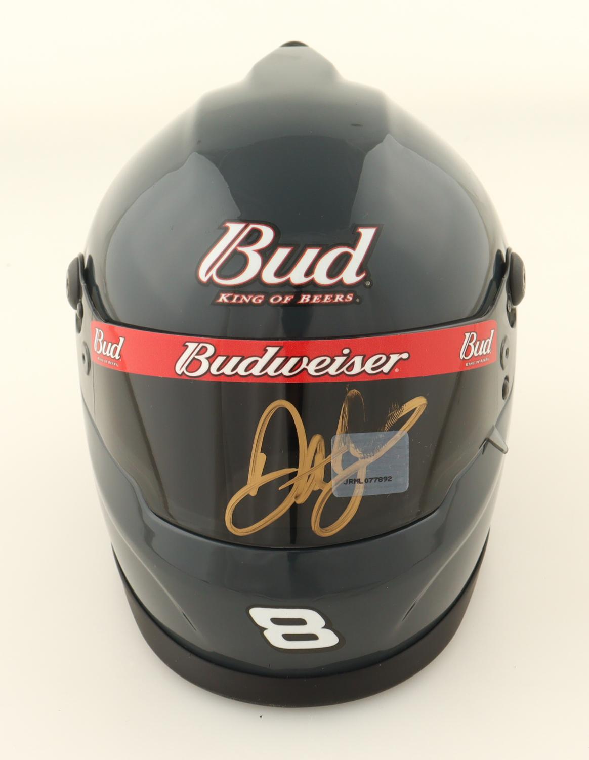 Dale Earnhardt Jr. Signed Budweiser NASCAR Mini Helmet (JR Motorsports) at PristineAuction.com Dale Earnhardt Jr. Signed Budweiser NASCAR Mini Helmet (JR Motorsports) at PristineAuction.com
