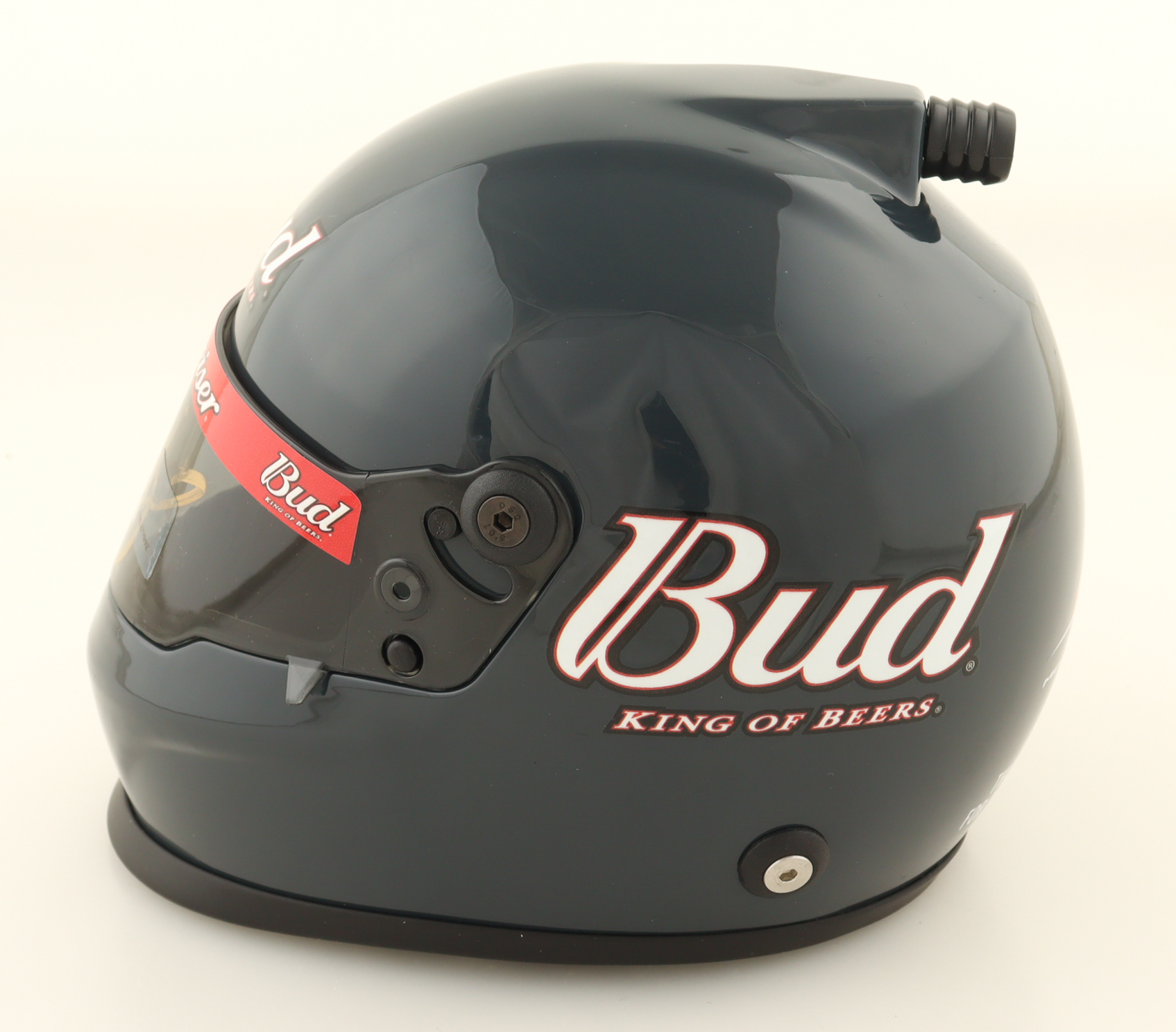 Dale Earnhardt Jr. Signed Budweiser NASCAR Mini Helmet (JR Motorsports) at PristineAuction.com Dale Earnhardt Jr. Signed Budweiser NASCAR Mini Helmet (JR Motorsports) at PristineAuction.com