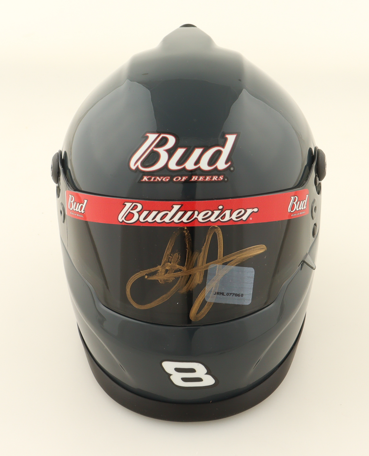 Dale Earnhardt Jr. Signed Budweiser NASCAR Mini Helmet (JR Motorsports) at PristineAuction.com Dale Earnhardt Jr. Signed Budweiser NASCAR Mini Helmet (JR Motorsports) at PristineAuction.com