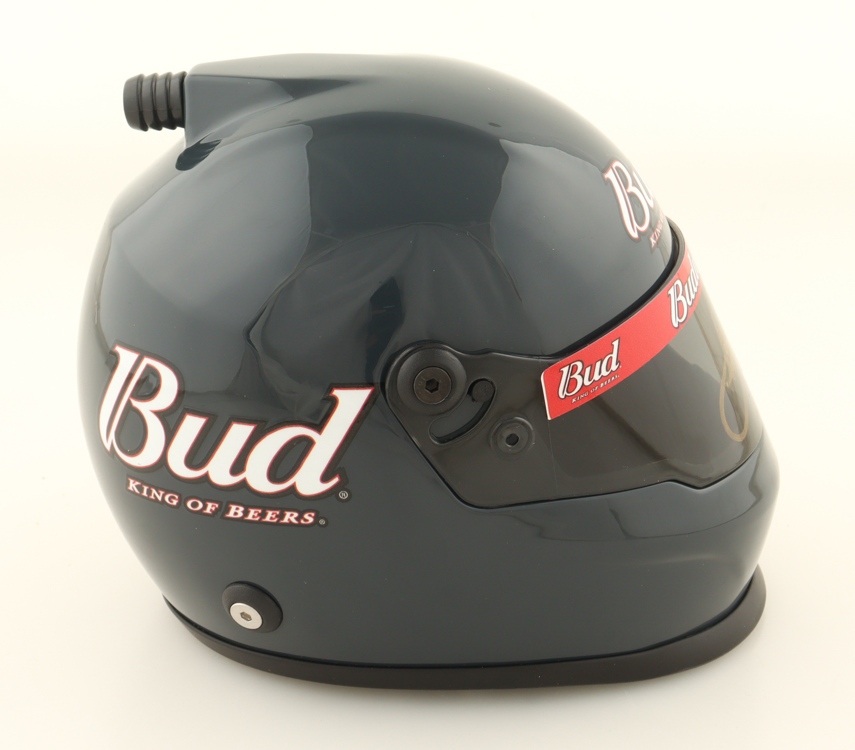 Dale Earnhardt Jr. Signed Budweiser NASCAR Mini Helmet (JR Motorsports) at PristineAuction.com Dale Earnhardt Jr. Signed Budweiser NASCAR Mini Helmet (JR Motorsports) at PristineAuction.com