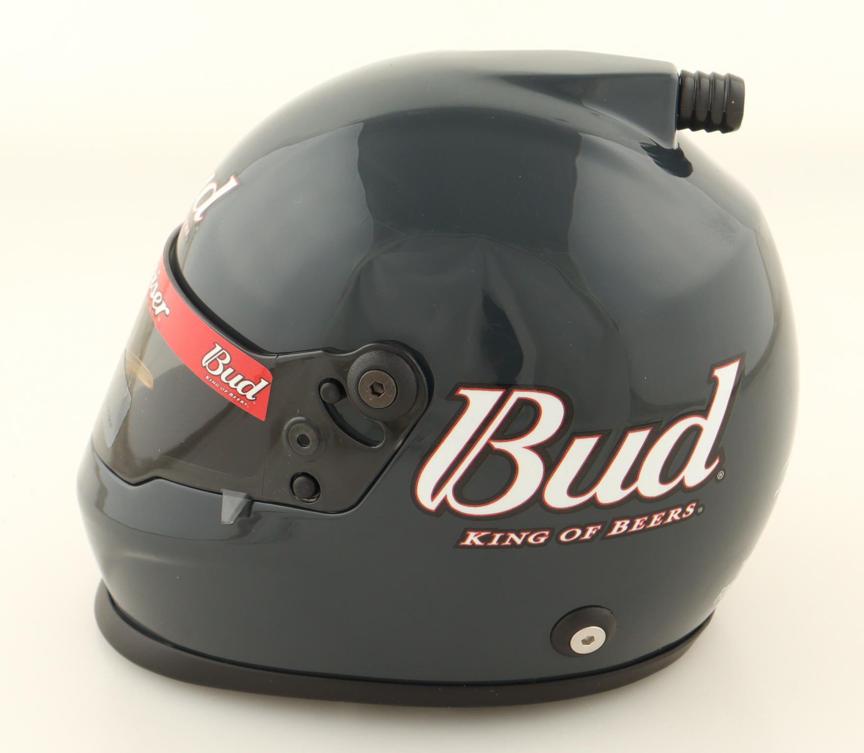 Dale Earnhardt Jr. Signed Budweiser NASCAR Mini Helmet (JR Motorsports) at PristineAuction.com Dale Earnhardt Jr. Signed Budweiser NASCAR Mini Helmet (JR Motorsports) at PristineAuction.com