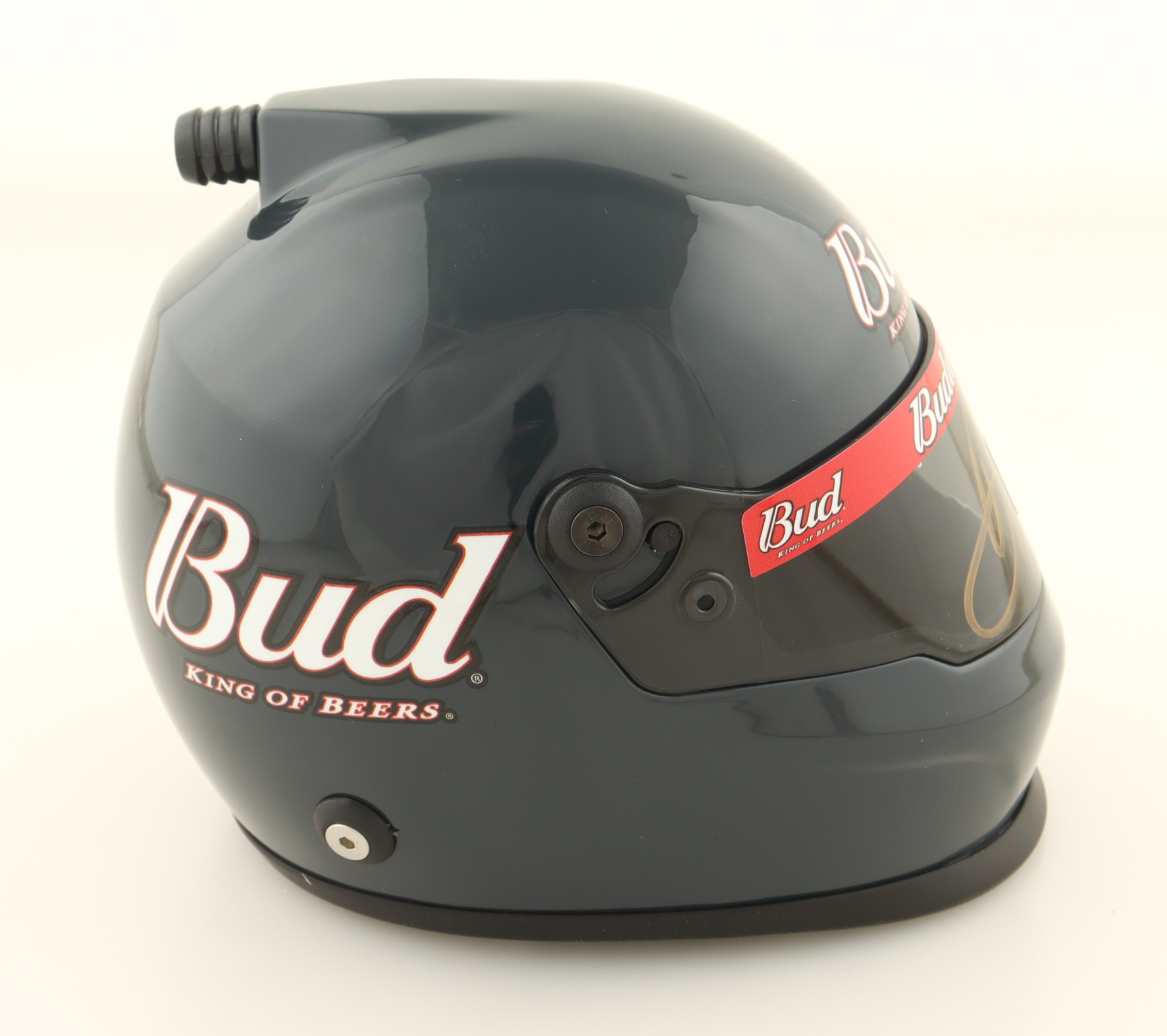 Dale Earnhardt Jr. Signed Budweiser NASCAR Mini Helmet (JR Motorsports) at PristineAuction.com Dale Earnhardt Jr. Signed Budweiser NASCAR Mini Helmet (JR Motorsports) at PristineAuction.com