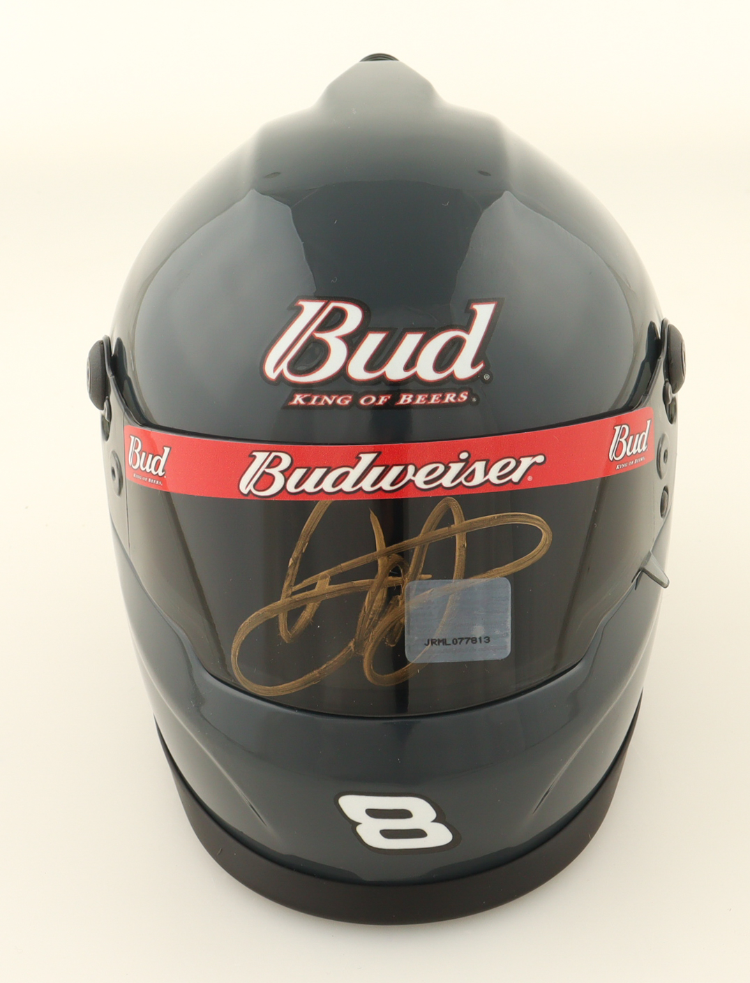 Dale Earnhardt Jr. Signed Budweiser NASCAR Mini Helmet (JR Motorsports) at PristineAuction.com Dale Earnhardt Jr. Signed Budweiser NASCAR Mini Helmet (JR Motorsports) at PristineAuction.com