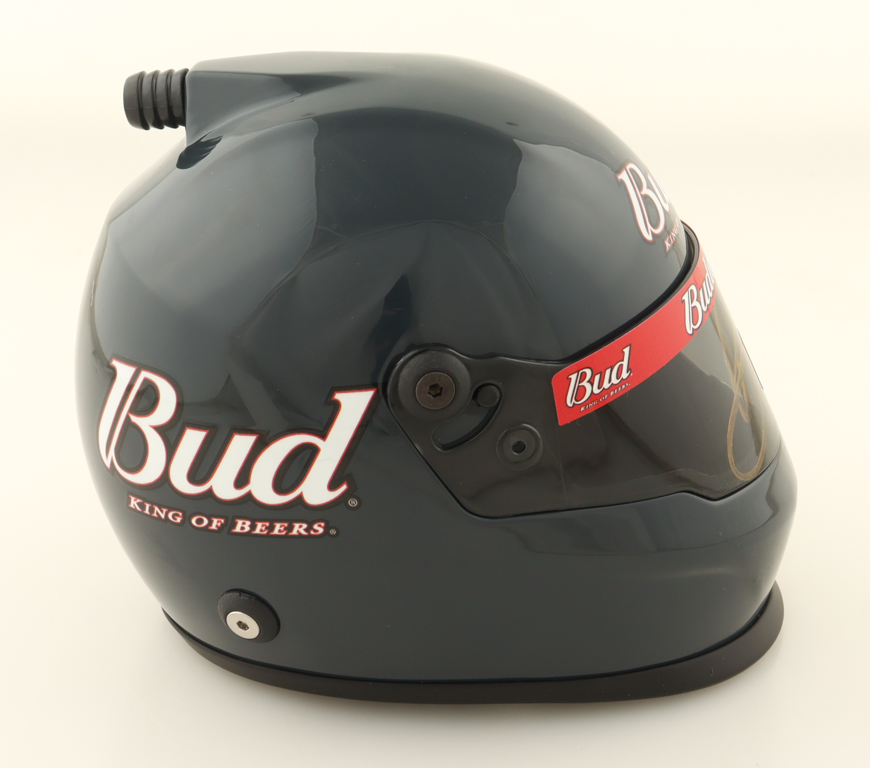 Dale Earnhardt Jr. Signed Budweiser NASCAR Mini Helmet (JR Motorsports) at PristineAuction.com Dale Earnhardt Jr. Signed Budweiser NASCAR Mini Helmet (JR Motorsports) at PristineAuction.com