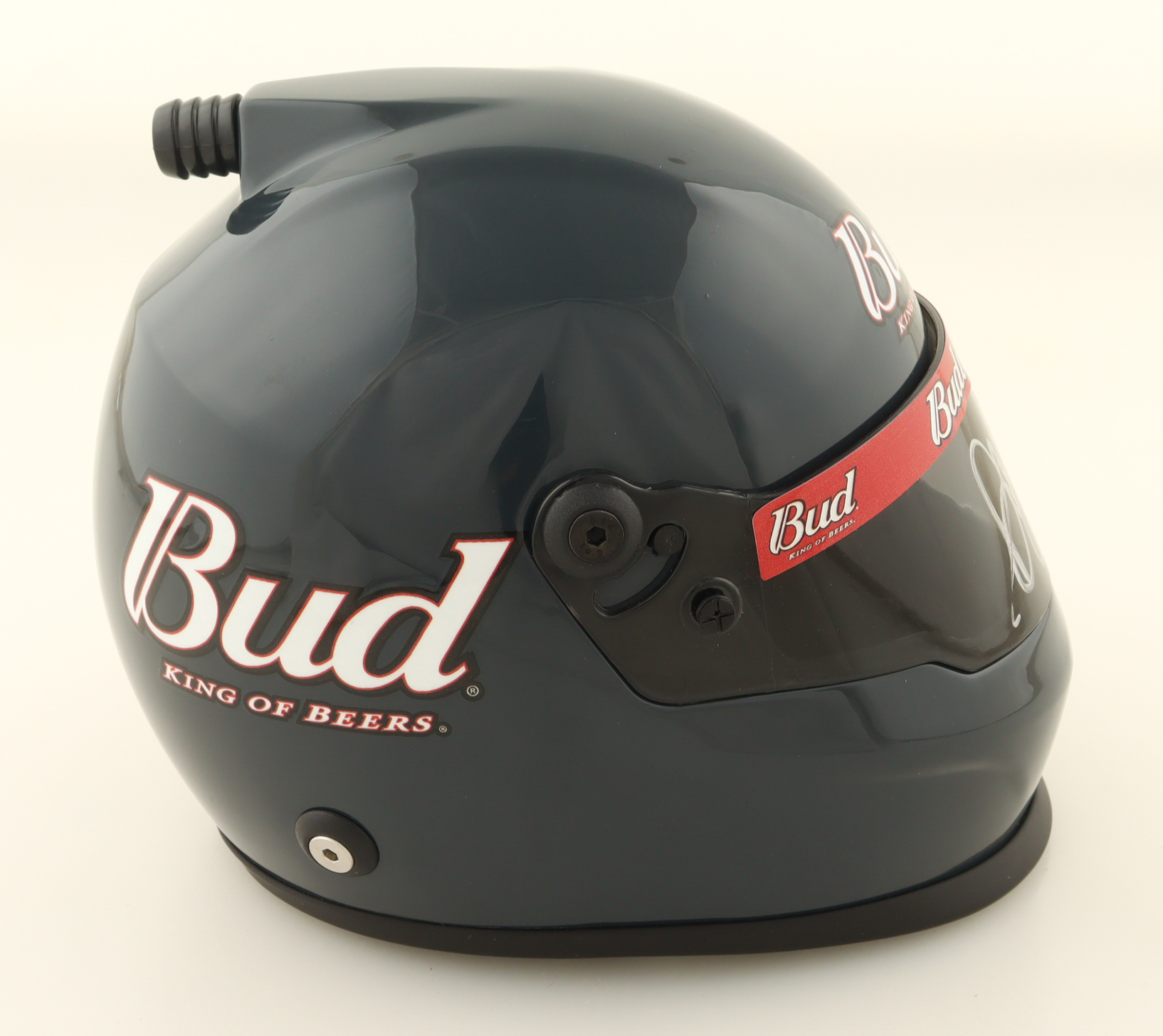 Dale Earnhardt Jr. Signed Budweiser NASCAR Mini Helmet (JR Motorsports) at PristineAuction.com Dale Earnhardt Jr. Signed Budweiser NASCAR Mini Helmet (JR Motorsports) at PristineAuction.com