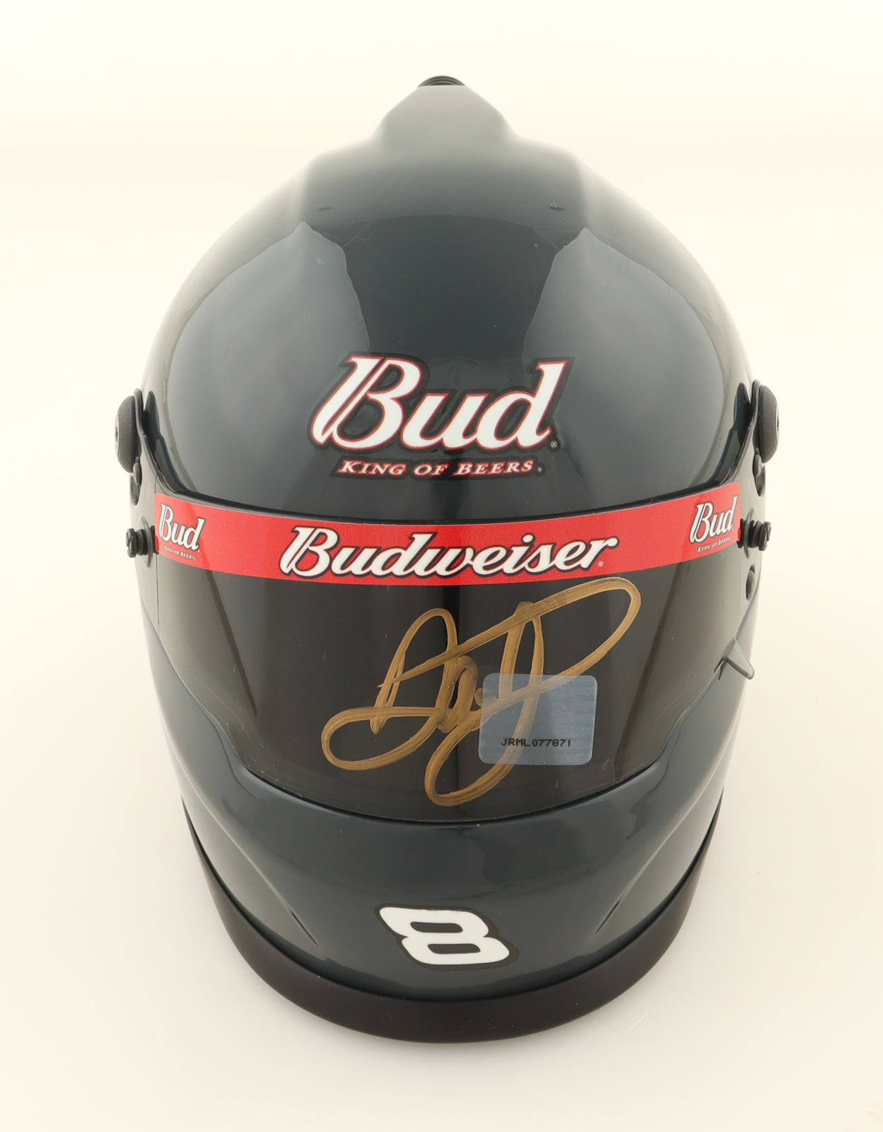 Dale Earnhardt Jr. Signed Budweiser NASCAR Mini Helmet (JR Motorsports) at PristineAuction.com Dale Earnhardt Jr. Signed Budweiser NASCAR Mini Helmet (JR Motorsports) at PristineAuction.com