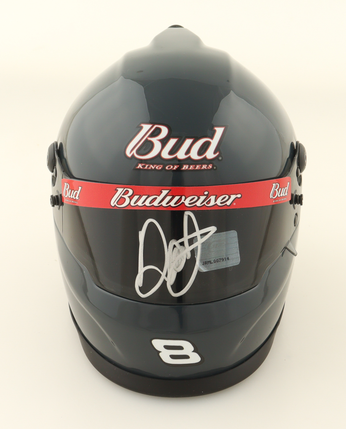 Dale Earnhardt Jr. Signed Budweiser NASCAR Mini Helmet (JR Motorsports) at PristineAuction.com Dale Earnhardt Jr. Signed Budweiser NASCAR Mini Helmet (JR Motorsports) at PristineAuction.com