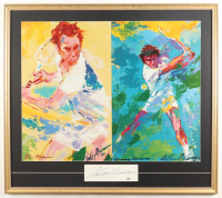 LeRoy Neiman Signed Custom Framed Cut Display with 'Jimmy Connors & John McEnroe' Art Print (PSA) at PristineAuction.com