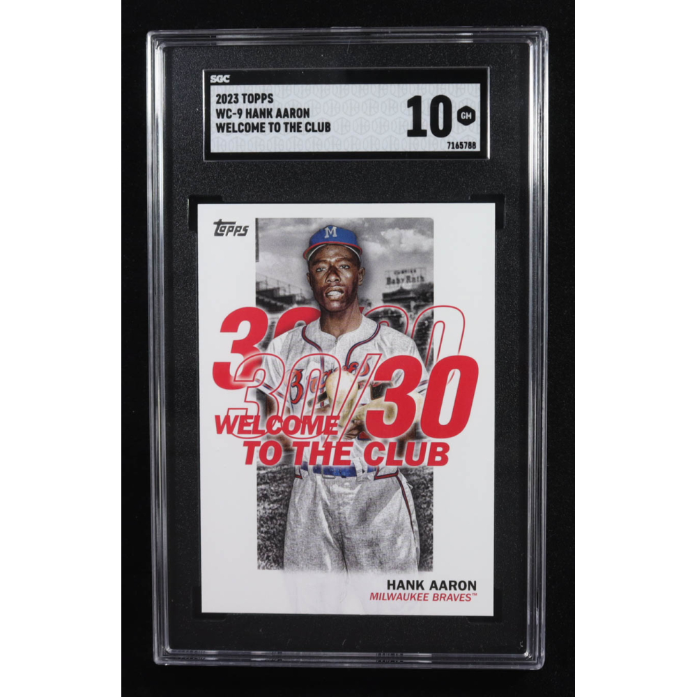 Hank Aaron 2023 Topps Welcome to the Club #WC-9 (SGC 10) at PristineAuction.com