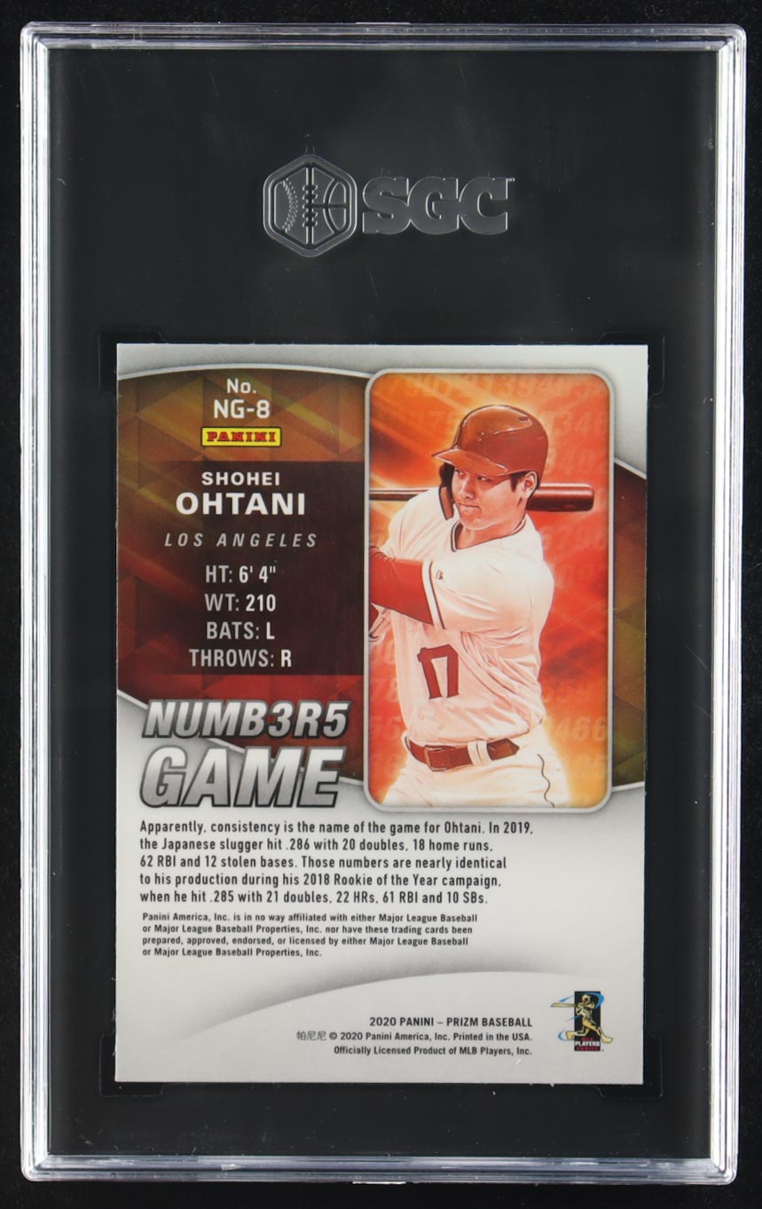 Shohei Ohtani 2020 Panini Prizm Numbers Game #NG-8 (SGC 10) at PristineAuction.com Shohei Ohtani 2020 Panini Prizm Numbers Game #NG-8 (SGC 10) at PristineAuction.com