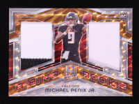 Michael Penix Jr. 2024 Panini Spectra Rising Rookie Materials Neon Orange #9 #05/10 RC at PristineAuction.com