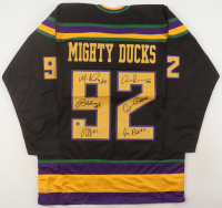 "The Mighty Ducks" Cast-Signed Jersey by (6) with Brandon Adams, Danny Tamberelli, Aaron Schwartz, Jane Plank (Beckett) at PristineAuction.com