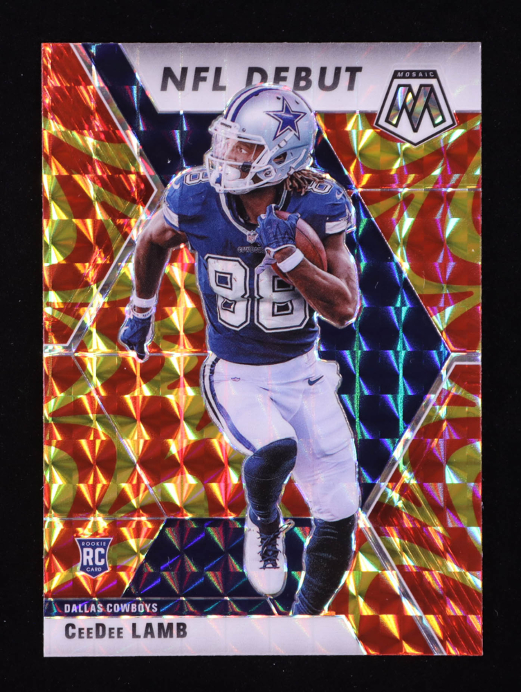 CeeDee Lamb 2020 Panini Mosaic Mosaic Reactive Orange #268 DEB RC