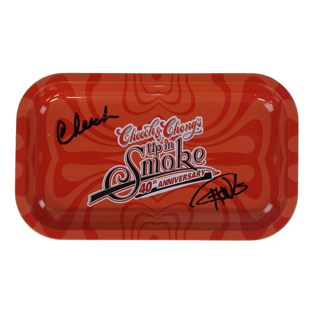 Cheech Marin & Tommy Chong Signed "Up In Smoke" Tray (Beckett) at PristineAuction.com Cheech Marin & Tommy Chong Signed "Up In Smoke" Tray (Beckett) at PristineAuction.com