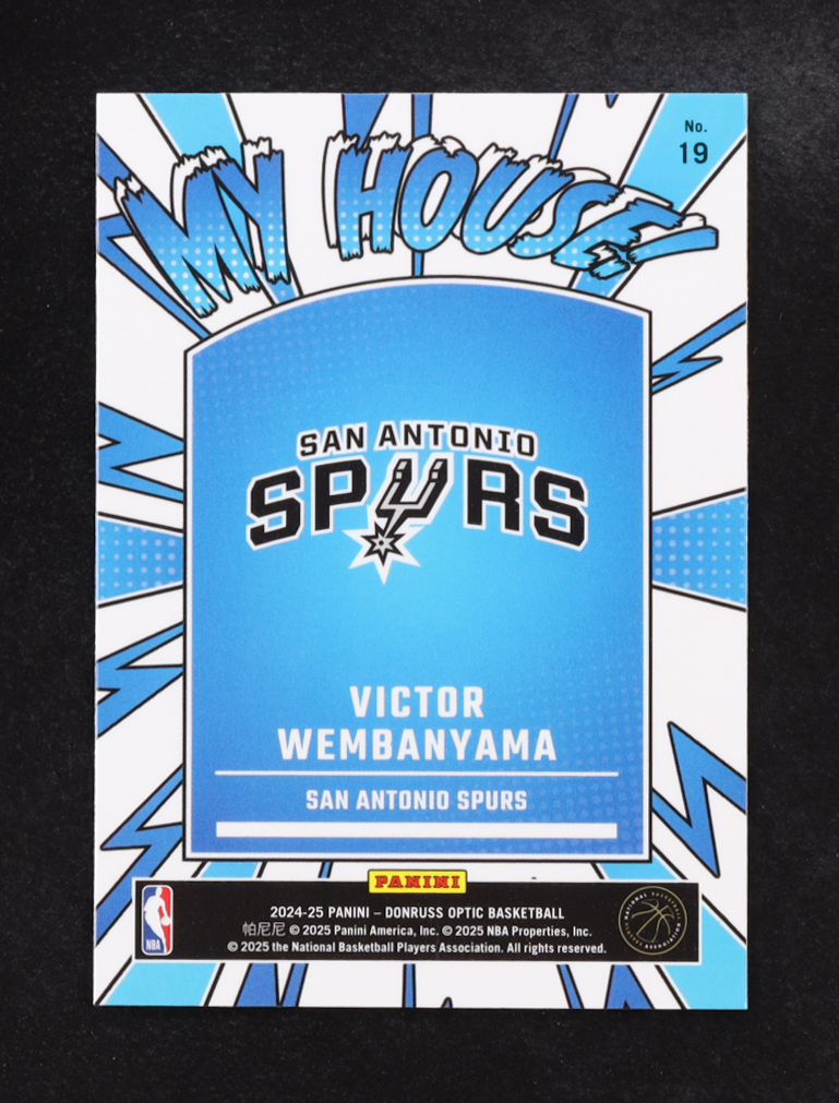 Victor Wembanyama 2024-25 Panini Donruss Optic My House #19 at PristineAuction.com Victor Wembanyama 2024-25 Panini Donruss Optic My House #19 at PristineAuction.com