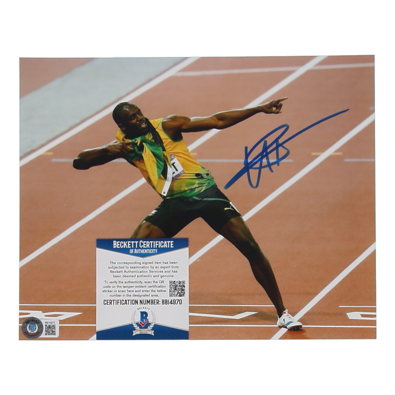 Usain Bolt Signed 2016 Olympics 8x10 Photo (Beckett) at PristineAuction.com Usain Bolt Signed 2016 Olympics 8x10 Photo (Beckett) at PristineAuction.com