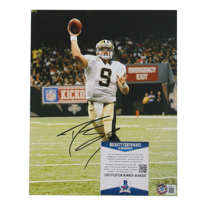 Drew Brees Signed Saints 8x10 Photo (Beckett) at PristineAuction.com Drew Brees Signed Saints 8x10 Photo (Beckett) at PristineAuction.com