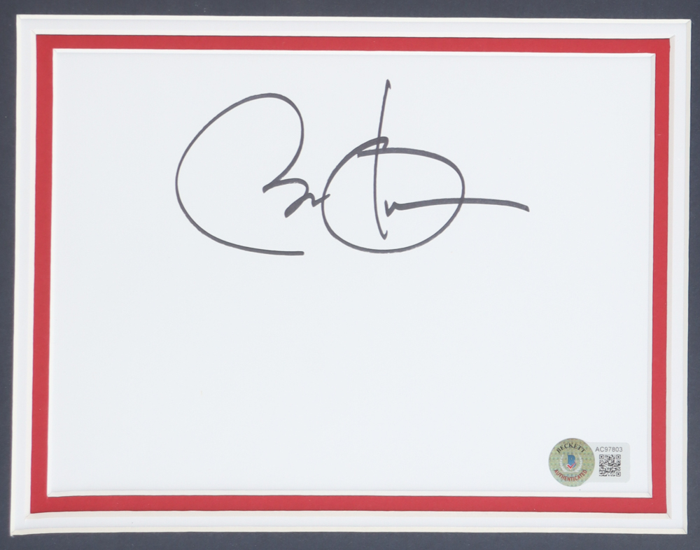 Barack Obama Signed Custom Framed Cut Display (Beckett) at PristineAuction.com Barack Obama Signed Custom Framed Cut Display (Beckett) at PristineAuction.com