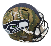 Brian Bosworth Signed Seahawks Full-Size Camo Alternate Speed Helmet (Beckett) at PristineAuction.com