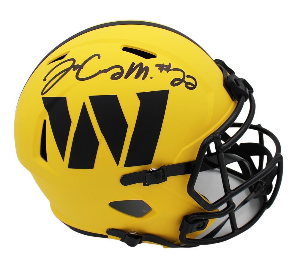 Jacory Croskey-Merritt Signed Commanders Full-Size Rave Alternate Speed Helmet (Beckett) at PristineAuction.com Jacory Croskey-Merritt Signed Commanders Full-Size Rave Alternate Speed Helmet (Beckett) at PristineAuction.com