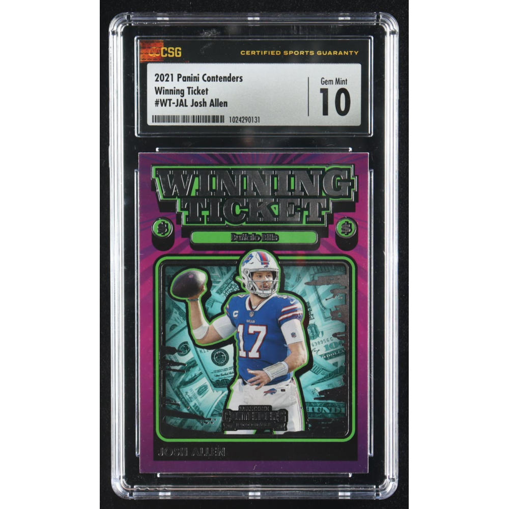 Josh Allen 2021 Panini Contenders Winning Ticket #WT-JAL (CSG 10) at PristineAuction.com