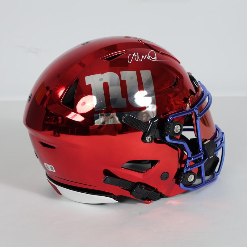 Abdul Carter Signed Giants Full-Size Authentic On-Field Chrome Alternate Speedflex Helmet (Beckett) at PristineAuction.com Abdul Carter Signed Giants Full-Size Authentic On-Field Chrome Alternate Speedflex Helmet (Beckett) at PristineAuction.com