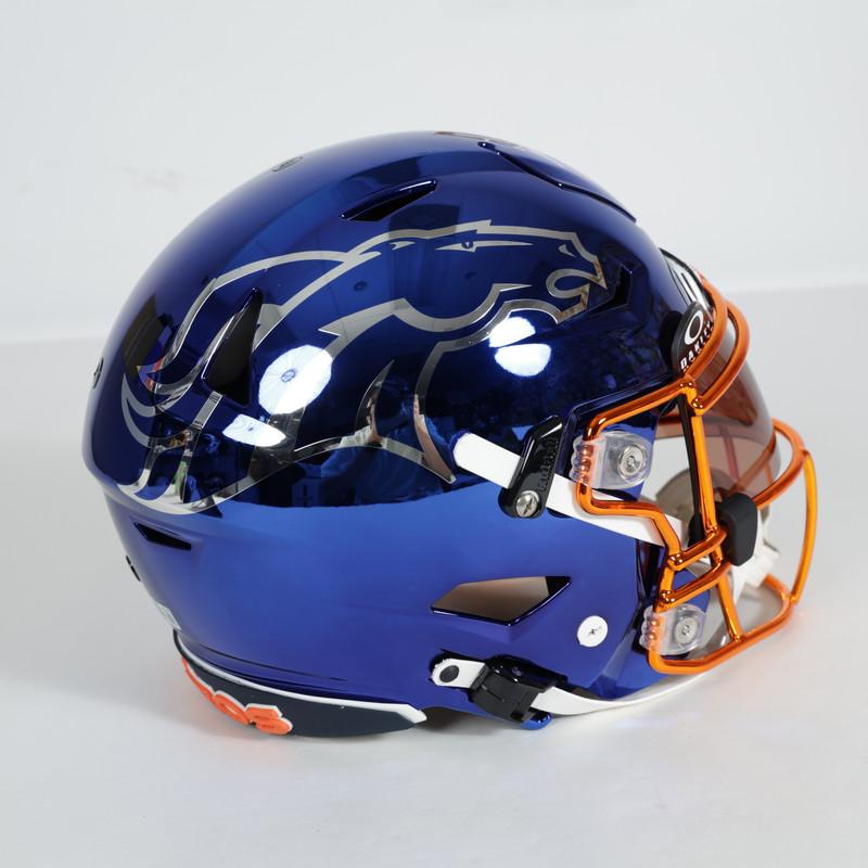 Bo Nix Signed Broncos Full-Size Authentic On-Field Chrome Alternate Speedflex Helmet (Beckett) at PristineAuction.com Bo Nix Signed Broncos Full-Size Authentic On-Field Chrome Alternate Speedflex Helmet (Beckett) at PristineAuction.com