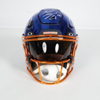 Bo Nix Signed Broncos Full-Size Authentic On-Field Chrome Alternate Speedflex Helmet (Beckett) at PristineAuction.com