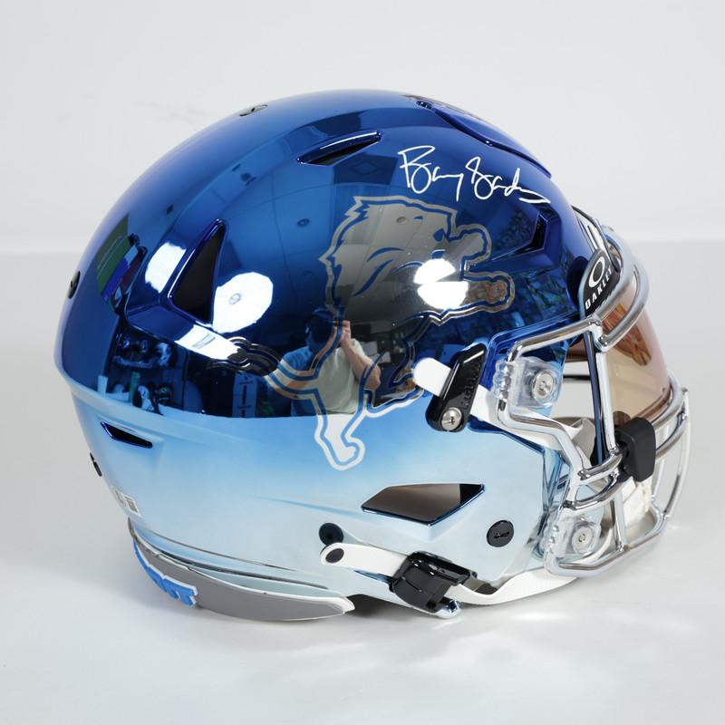 Barry Sanders Signed Lions Full-Size Authentic On-Field Chrome Alternate Speedflex Helmet (Beckett) at PristineAuction.com Barry Sanders Signed Lions Full-Size Authentic On-Field Chrome Alternate Speedflex Helmet (Beckett) at PristineAuction.com
