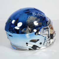 Barry Sanders Signed Lions Full-Size Authentic On-Field Chrome Alternate Speedflex Helmet (Beckett) at PristineAuction.com