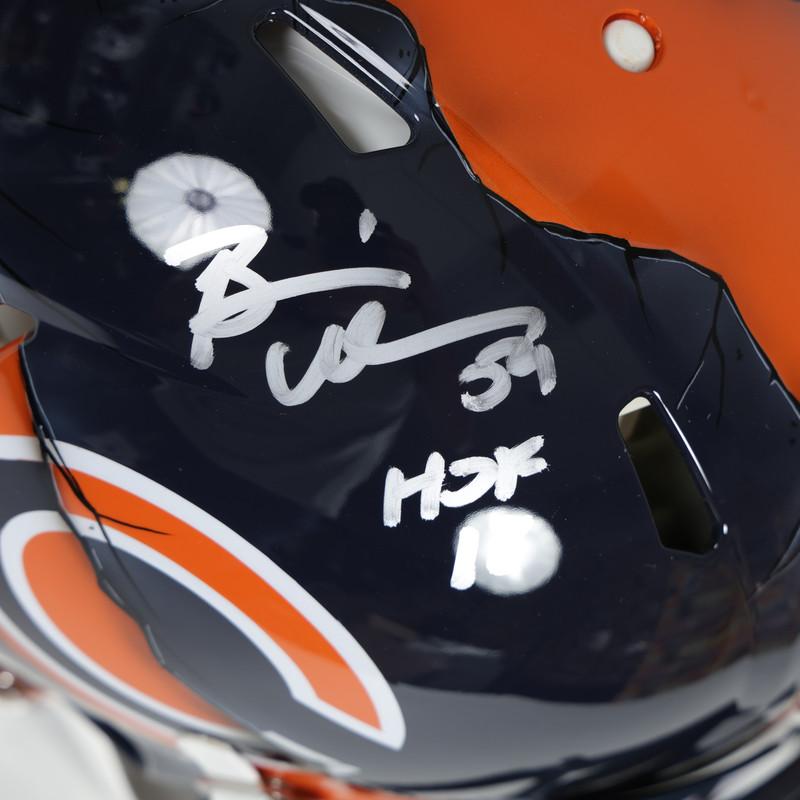 Brian Urlacher Signed Bears Full-Size Authentic On-Field Custom Painted Speed Helmet Inscribed "HOF 18" (Beckett) at PristineAuction.com Brian Urlacher Signed Bears Full-Size Authentic On-Field Custom Painted Speed Helmet Inscribed "HOF 18" (Beckett) at PristineAuction.com