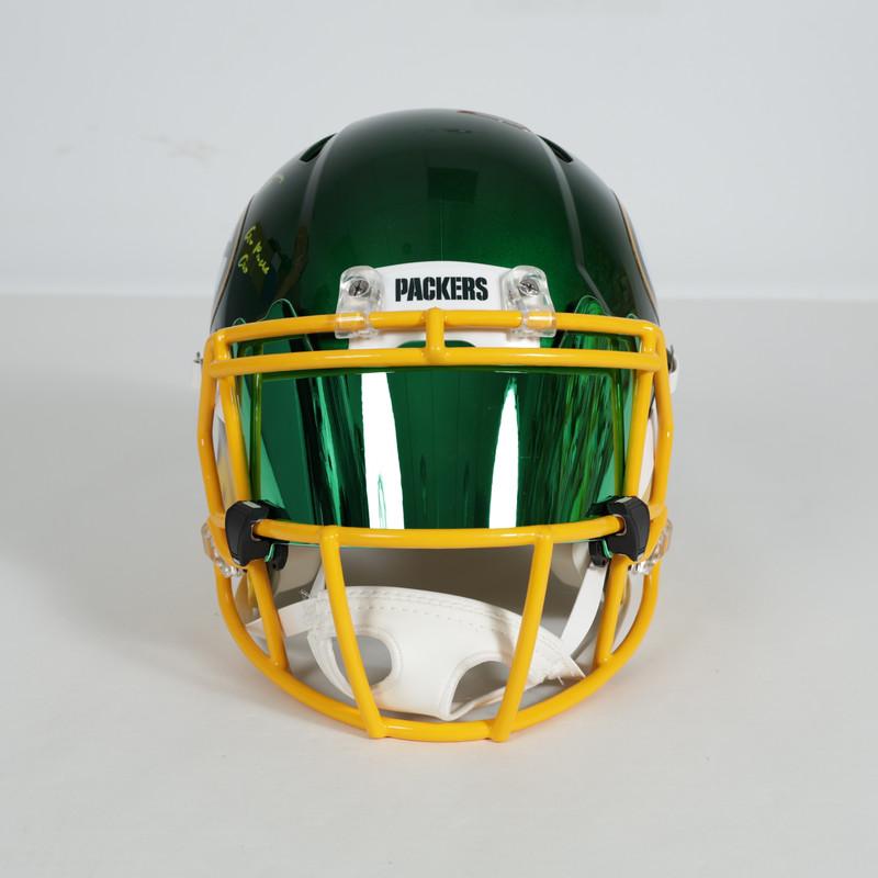 Christian Watson Signed Packers Full-Size Authentic On-Field Custom Painted Speed Helmet Inscribed "Go Pack Go" (Beckett) at PristineAuction.com Christian Watson Signed Packers Full-Size Authentic On-Field Custom Painted Speed Helmet Inscribed "Go Pack Go" (Beckett) at PristineAuction.com