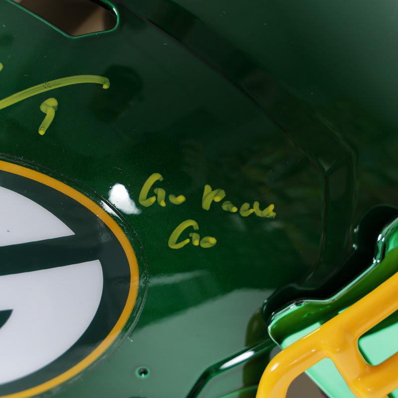 Christian Watson Signed Packers Full-Size Authentic On-Field Custom Painted Speed Helmet Inscribed "Go Pack Go" (Beckett) at PristineAuction.com Christian Watson Signed Packers Full-Size Authentic On-Field Custom Painted Speed Helmet Inscribed "Go Pack Go" (Beckett) at PristineAuction.com
