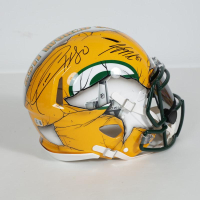 Donald Driver & Jordy Nelson Signed Packers Full-Size Authentic On-Field Custom Painted Speed Helmet (Beckett) at PristineAuction.com