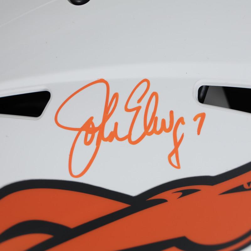 John Elway Signed Broncos Full-Size Authentic On-Field Lunar Eclipse Alternate Custom Painted Speed Helmet (Beckett) at PristineAuction.com John Elway Signed Broncos Full-Size Authentic On-Field Lunar Eclipse Alternate Custom Painted Speed Helmet (Beckett) at PristineAuction.com