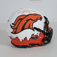 John Elway Signed Broncos Full-Size Authentic On-Field Lunar Eclipse Alternate Custom Painted Speed Helmet (Beckett) at PristineAuction.com