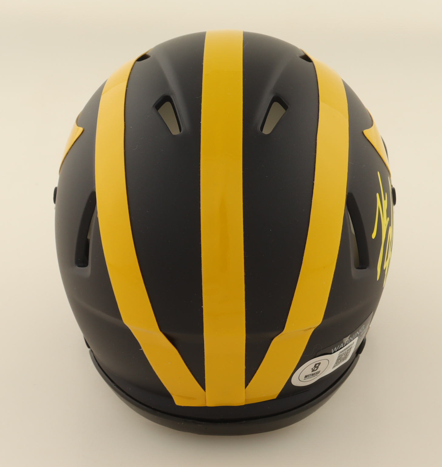 Luke Schoonmaker Signed Michigan Wolverines Speed Mini Helmet (Beckett) at PristineAuction.com Luke Schoonmaker Signed Michigan Wolverines Speed Mini Helmet (Beckett) at PristineAuction.com