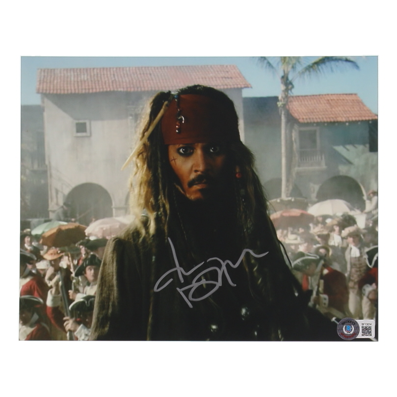 Johnny Depp Signed "Pirates of the Carribbean" 8x10 Photo (Beckett) at PristineAuction.com Johnny Depp Signed "Pirates of the Carribbean" 8x10 Photo (Beckett) at PristineAuction.com