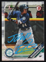 Julio Rodriguez Signed 2019 Bowman Chrome Prospects #BCP33 RC Inscribed "JRod" (PSA) at PristineAuction.com