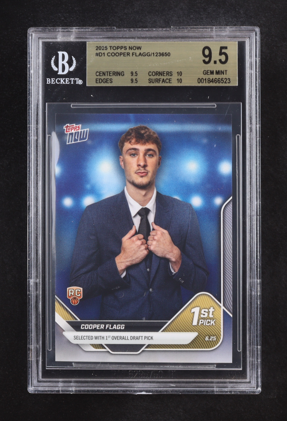 Cooper Flagg 2025-26 Topps Now #D1 RC (BGS 9.5) at PristineAuction.com Cooper Flagg 2025-26 Topps Now #D1 RC (BGS 9.5) at PristineAuction.com