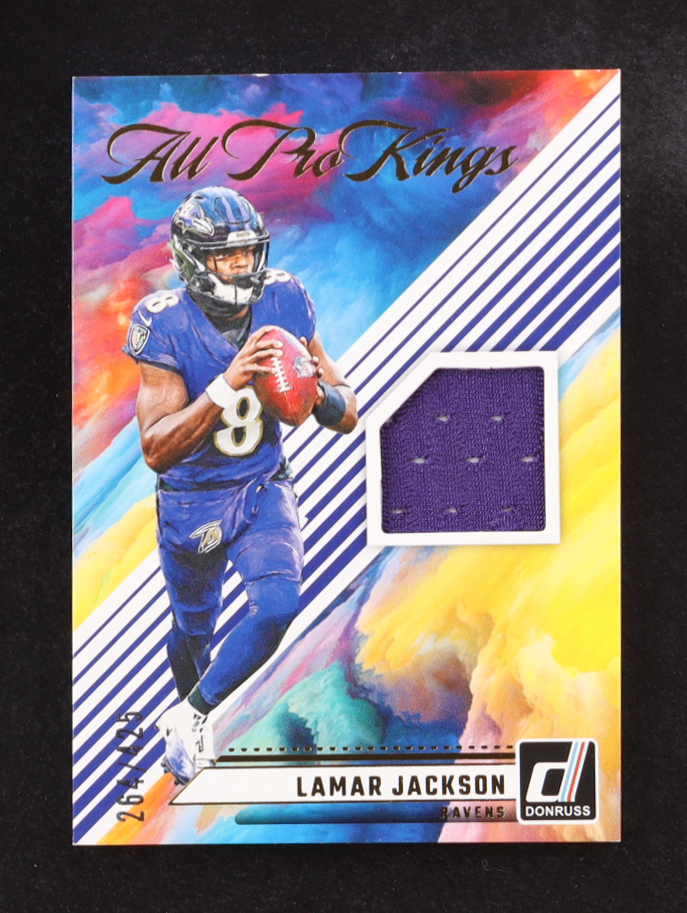 Lamar Jackson 2024 Donruss All Pro Kings Jerseys #20 #264/425 at PristineAuction.com Lamar Jackson 2024 Donruss All Pro Kings Jerseys #20 #264/425 at PristineAuction.com