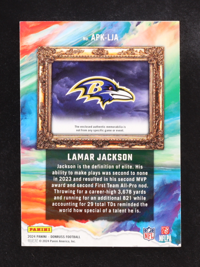 Lamar Jackson 2024 Donruss All Pro Kings Jerseys #20 #264/425 at PristineAuction.com Lamar Jackson 2024 Donruss All Pro Kings Jerseys #20 #264/425 at PristineAuction.com