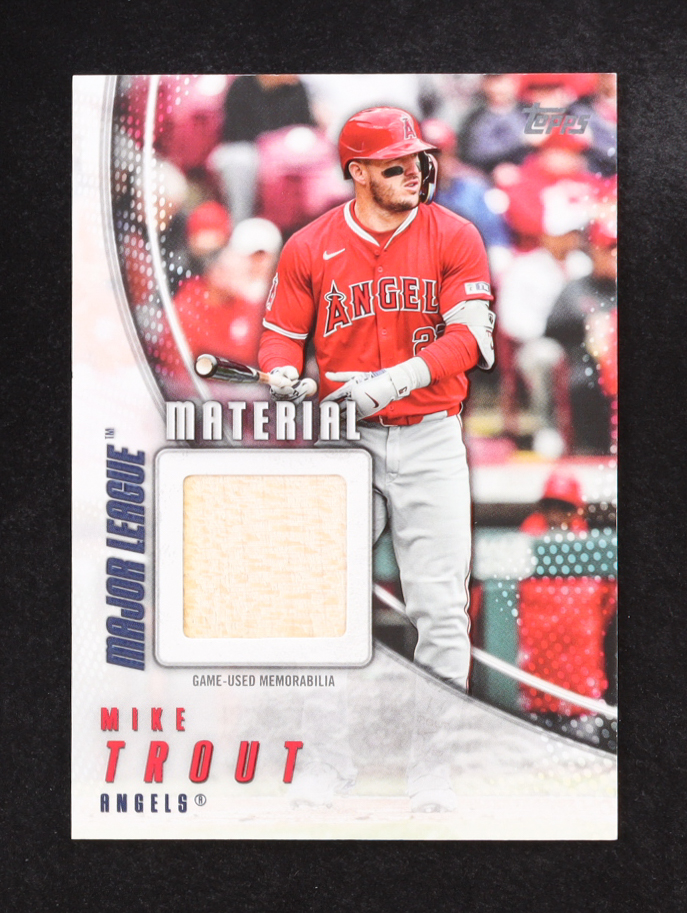 Mike Trout 2025 Topps Major League Materials #MLMMT at PristineAuction.com Mike Trout 2025 Topps Major League Materials #MLMMT at PristineAuction.com