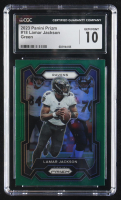 Lamar Jackson 2023 Panini Prizm Prizms Green #18 (CGC 10) at PristineAuction.com
