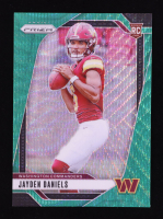 Jayden Daniels 2024 Panini Prizm Prizms Green Wave #347 RC at PristineAuction.com