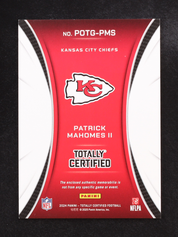 Patrick Mahomes II 2024 Totally Certified Piece of the Game #21 at PristineAuction.com Patrick Mahomes II 2024 Totally Certified Piece of the Game #21 at PristineAuction.com