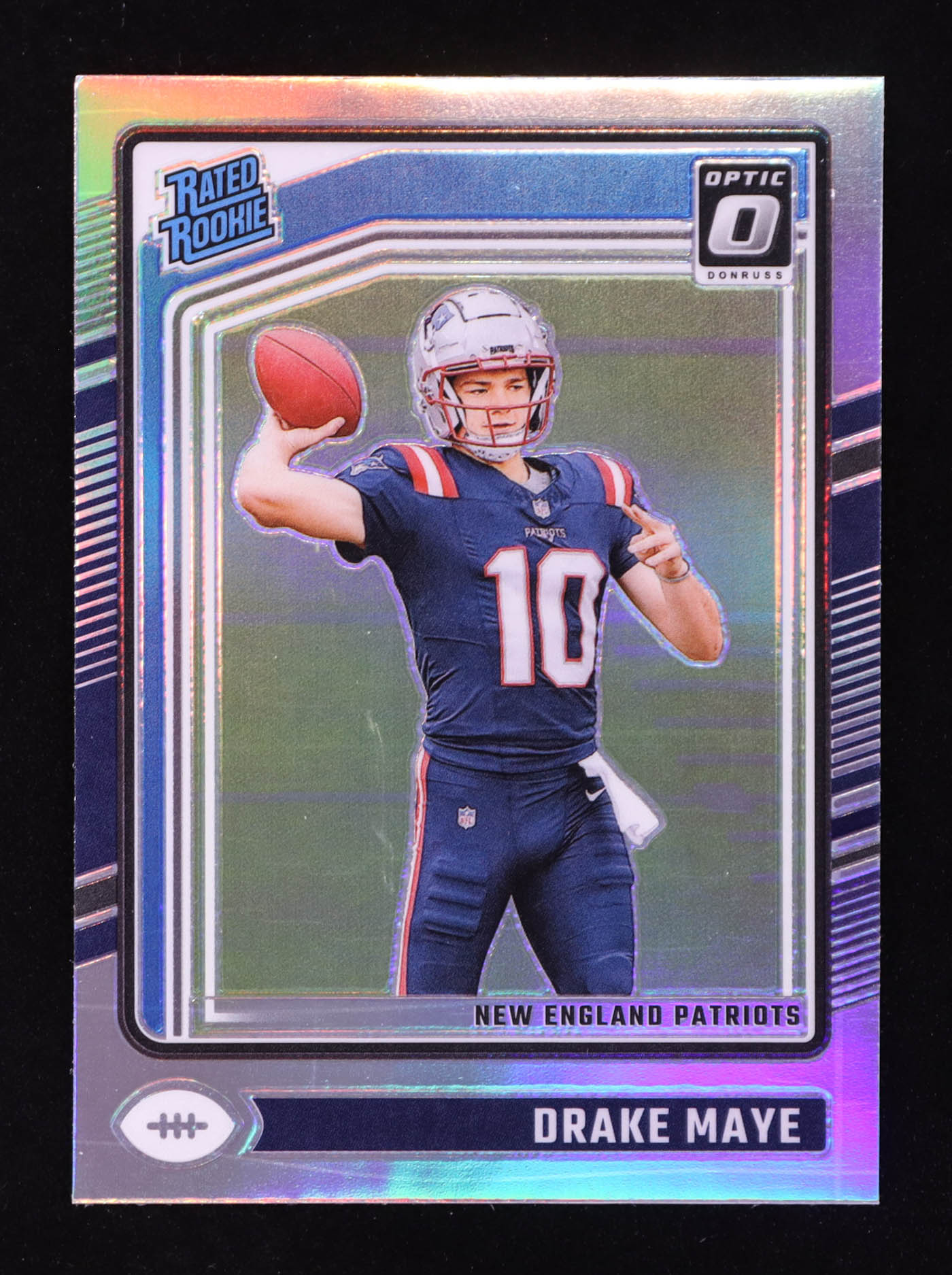 Drake Maye 2024 Donruss Optic Holo #229 RR RC at PristineAuction.com Drake Maye 2024 Donruss Optic Holo #229 RR RC at PristineAuction.com