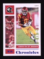 Amon-Ra St. Brown 2021 Panini Chronicles Draft Picks Blue #24 #65/99 RC at PristineAuction.com