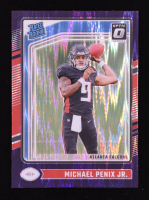 Michael Penix Jr. 2024 Donruss Optic Purple Shock #279 RR RC at PristineAuction.com